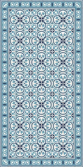 adama pinta blue vinyl floor mat rug