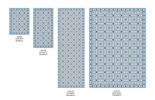 Pinta_BLU vinyl floor mat rug
