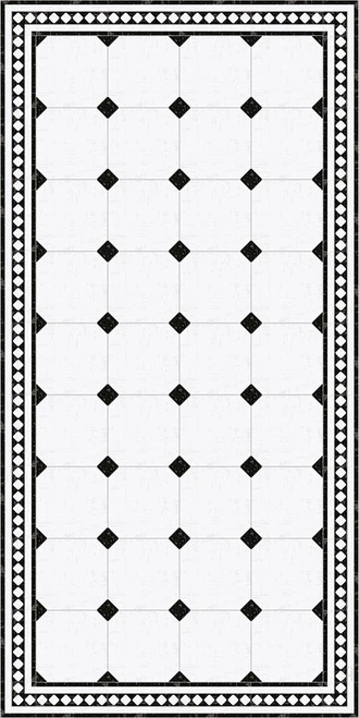 adama lion black vinyl floor mat rug