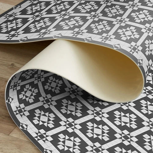 Geo_N vinyl floor mat rug