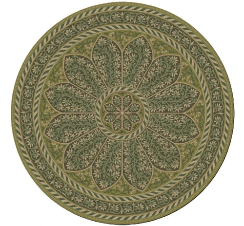 Spicher Biltmore Estate Tracery Fernwater - round vinyl floor cloth