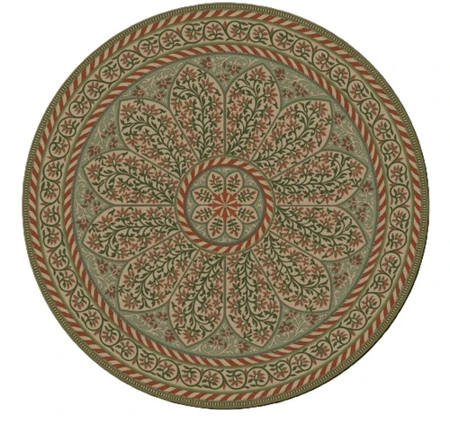 Spicher Biltmore Estate Tracery Berry Bough - round vinyl floor cloth