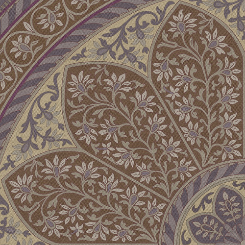 Biltmore Estate Tracery Wisteria - round vinyl floor cloth detail