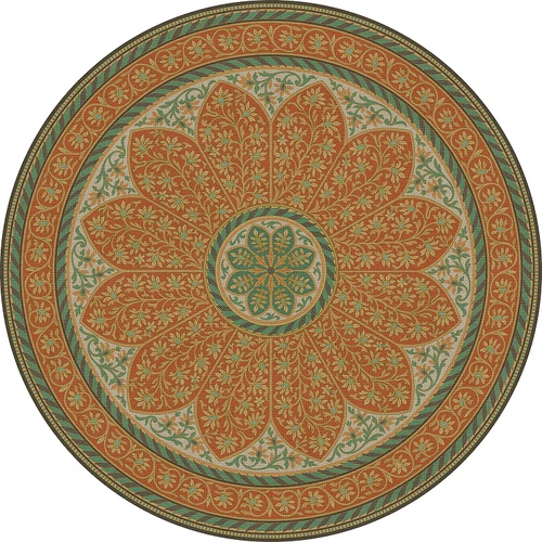 Biltmore Estate Tracery Orangery - round vinyl floor cloth all sizes