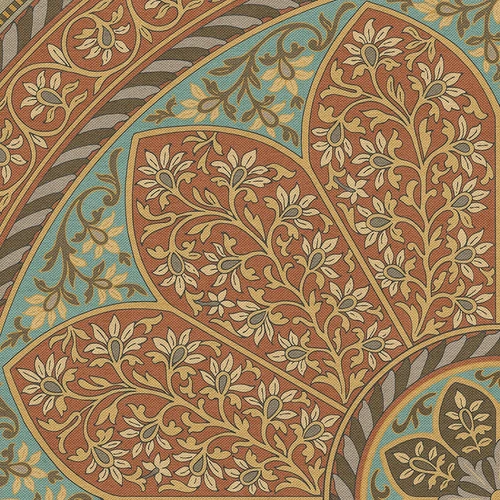Biltmore Estate Tracery Tuscan Arcade - round vinyl floor cloth detail