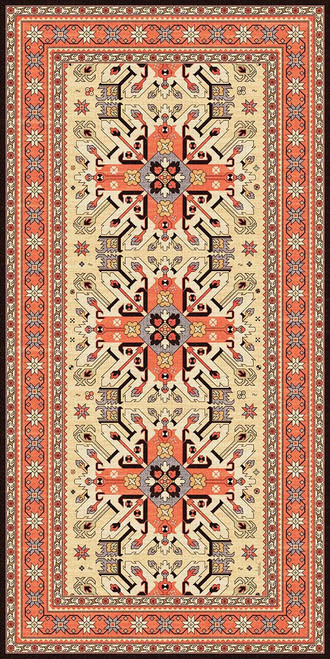 adama mullah_n comfort cushion floor mat rug red and beige