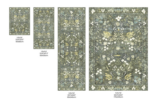 Moonflower_V  vinyl floor mat rug