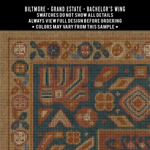 Biltmore Grand Estate Bachelors Wing vinyl floor cloth swatch sample