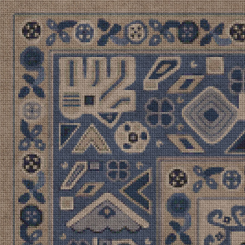 Grand Estate Marvel of Elegance vinyl floor cloth detail 