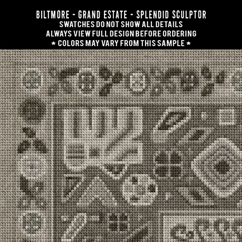 Biltmore Grand Estate Splendid Sculptor - vinyl floor cloth swatch sample