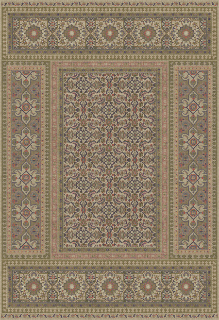 Biltmore Maison Tapis Giverny - vinyl floor cloth sizes 52x76, 72x108