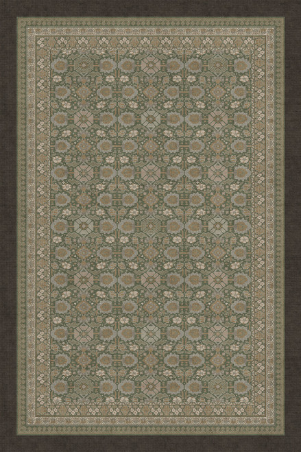 Biltmore Promenade Aurora - vinyl floor cloth sizes 52x76. 72x108