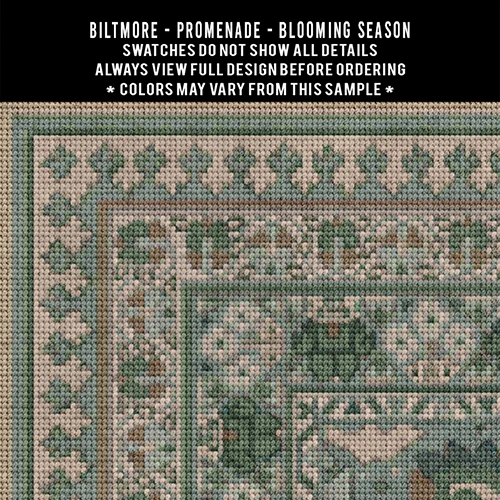 Biltmore Promenade Blooming Season - vinyl floor cloth size swatch sample 