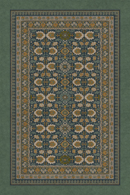 Biltmore Promenade Striking Flora - vinyl floor cloth sizes 20x30, 24x36, 38x56