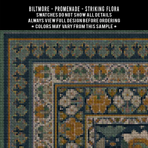 Biltmore Promenade Striking Flora - vinyl floor cloth swatch 