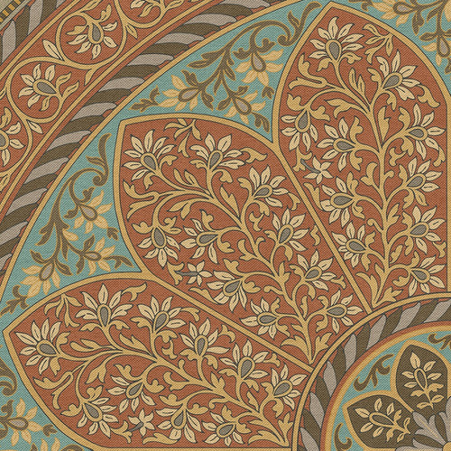 Biltmore Estate Tracery Tuscan Arcade - round vinyl floor cloth detail