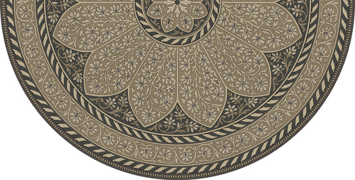 Biltmore Estate Tracery Stone Nocturne - half round vinyl floor cloth all sizes 
