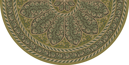Biltmore Estate Tracery Fernwater - half round vinyl floor cloth all sizes 