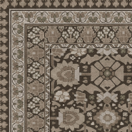 Promenade Wondrous Vistas - vinyl floor cloth detail