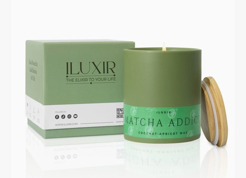 matcha addict soy candle 