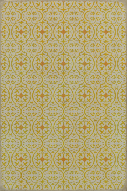 Pattern 51 Sunny Side Up - vinyl floor cloth sizes 23x30, 24x36, 30x44, 38x56, 52x76, 70x102, 84x120