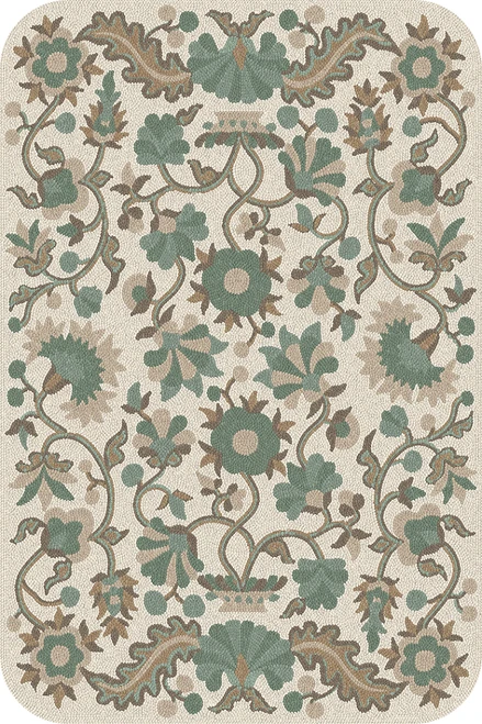 Parterre Balmy is the Breeze- vinyl floor cloth sizes 20x30, 24x36, 30x44, 38x56, 52x76, 70x102