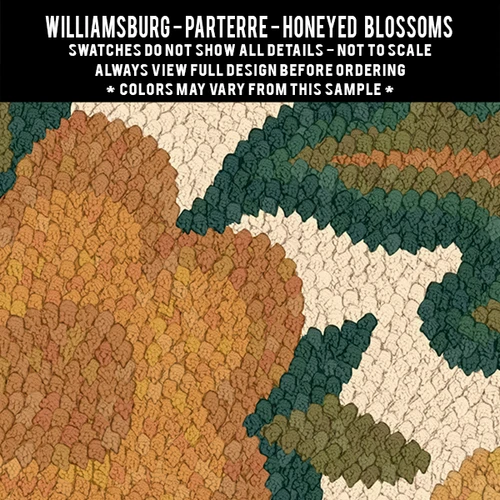 Parterre Honeyed Blossoms - vinyl floor cloth swatch sample