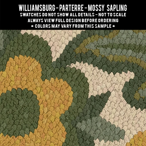 Parterre Mossy Sapling- vinyl floor cloth swatch sample