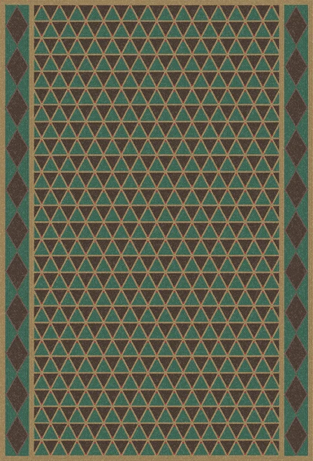 Triangular Almighty Earthwork - vinyl floor cloth 30x44, 38x56