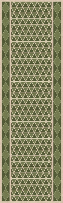 Triangular Ascending the Cliffs - vinyl floor cloth 24x77