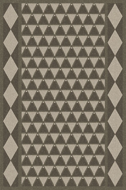 Triangular Chain of Fortresses - vinyl floor cloth 24x36
