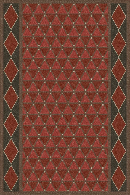 Triangular Follow the Bloodhounds- vinyl floor cloth 24x36