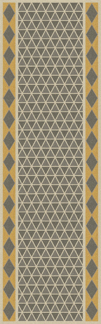 Triangular Mineral Sword - vinyl floor cloth 24x77
