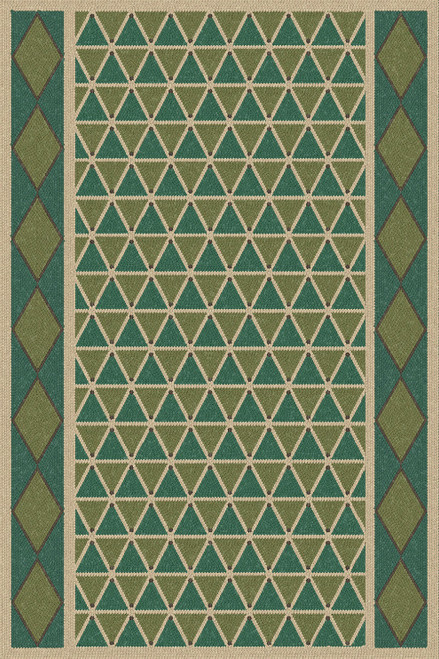 Triangular Refuge Spire - vinyl floor cloth 24x36