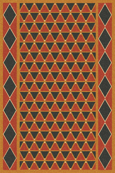 Triangular Royal Dragon - vinyl floor cloth 24x36