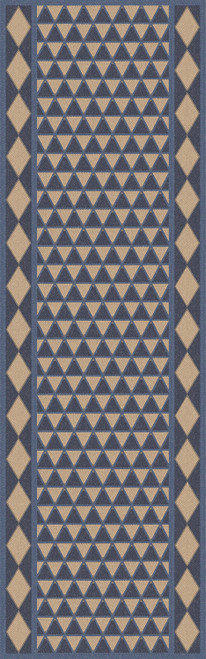 Triangular Uprise of Vitality - vinyl floor cloth 24x77