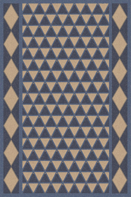 Triangular Uprise of Vitality - vinyl floor cloth 24x36