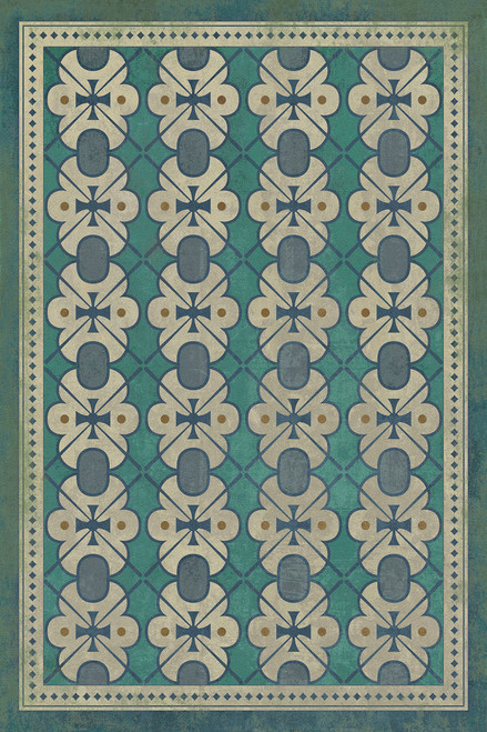 Classic Pattern 5 Mrs Hudson - vinyl floor cloth sizes 20x30, 24x36, 30x44, 38x56, 52x76, 70x102