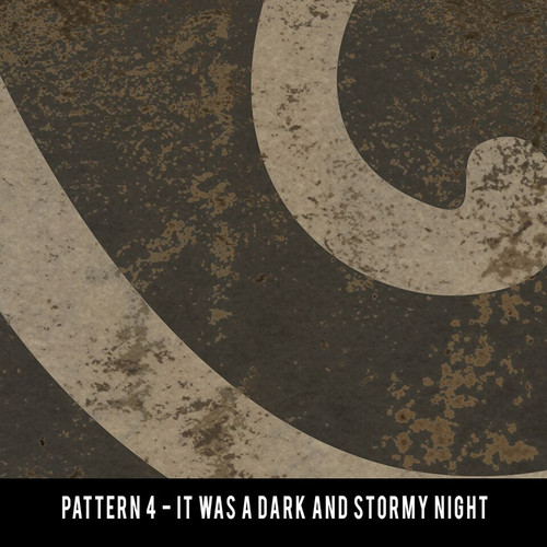 Classic Pattern 4 It Was a Dark and Stormy Night (distressed)- vinyl floor cloth swatch sample