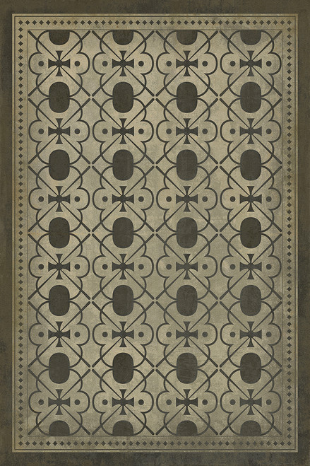 Classic Pattern 5 Holmes - vinyl floor cloth sizes 20x30, 24x36, 30x44, 38x56, 52x76, 70x102