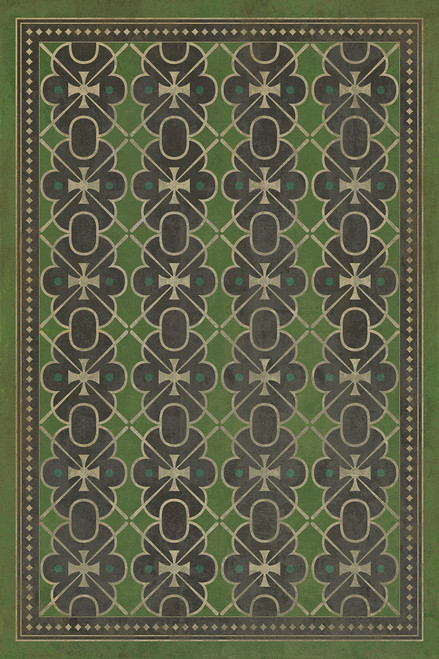 Classic Pattern 5 Scotland Yard - vinyl floor cloth sizes 20x30, 24x36, 30x44, 38x56, 52x76, 70x102