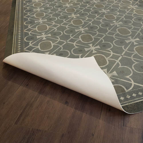 Classic Pattern 5 The River Thames - vinyl floor cloth underside 