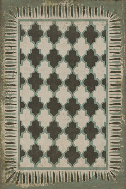Classic Pattern 10 Taj Mahal - vinyl floor cloth sizes 20x30, 24x36, 30x44, 38x56, 52x76, 70x102