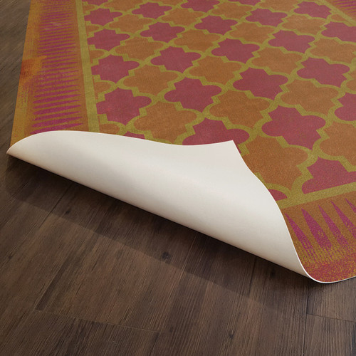 Classic Pattern 10 Magic Carpet - vinyl floor cloth underside 