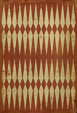 Classic Pattern 8 Dantes Inferno - vinyl floor cloth sizes 20x30, 30x44, 38x56, 52x76, 70x102