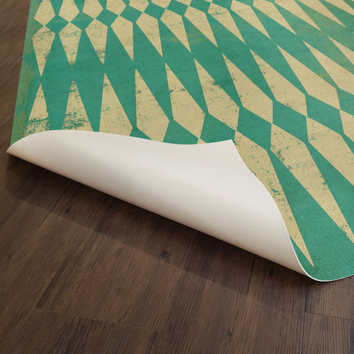 Classic Pattern 8 Crystalline - vinyl floor cloth underside 