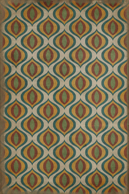Classic Pattern 15 Svengali - vinyl floor cloth sizes 20x30, 24x36, 30x44, 38x56, 52x76, 70x102