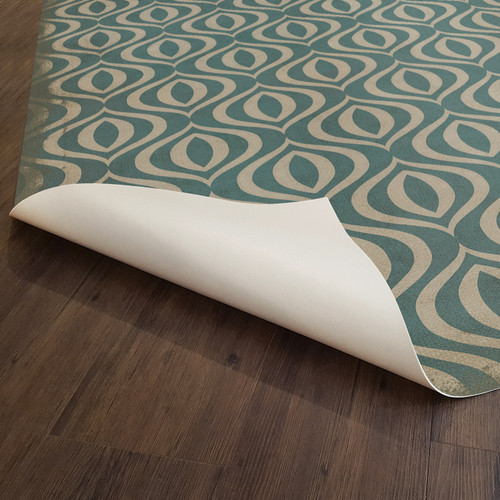 Classic Pattern 15 Lithium - vinyl floor cloth underside 