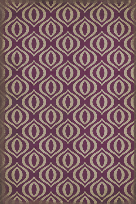 Classic Pattern 15 Purple Haze - vinyl floor cloth sizes 20x30, 24x36, 30x44, 38x56, 52x76, 70x102
