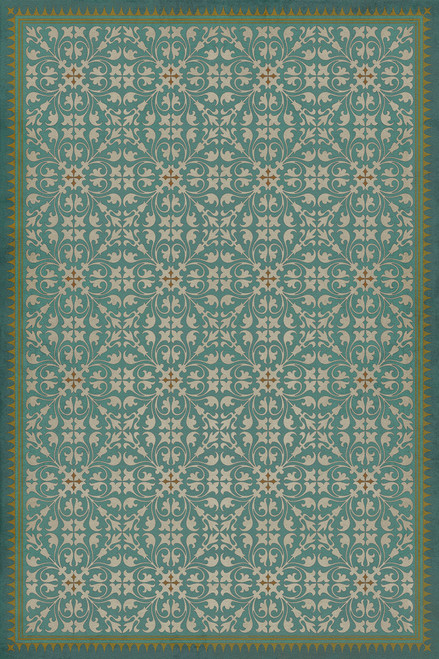 Classic Pattern 21 Contrariwise - vinyl floor cloth sizes 20x30, 24x36, 30x44, 38x56, 52x76, 70x102